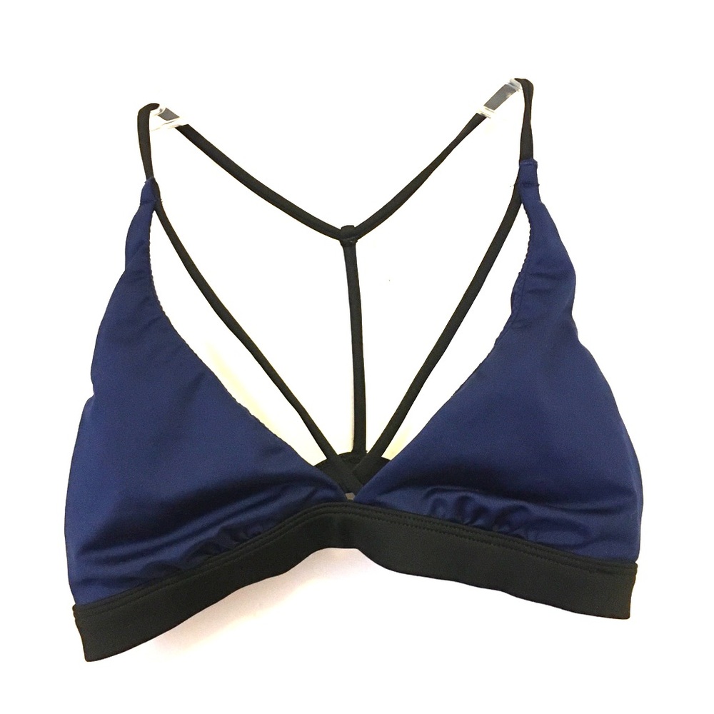 Sports Bra - Navy w/black trim unlined XS/S